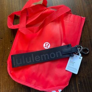 Lululemon Never Lost Keychain in black NWT